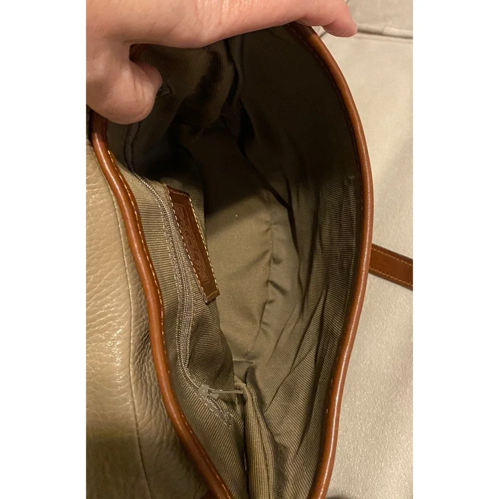 Coach Sheridan Stewart Bag Taupe‎ Brown Leather Crossbody Vintage Pre 1994